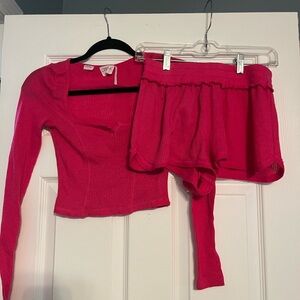 Urban Outfitters Vibrant Pink Knit Set